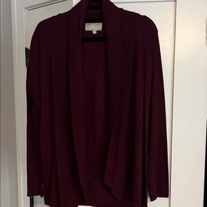 Joan Vass Deep Burgundy Women's Cardigan